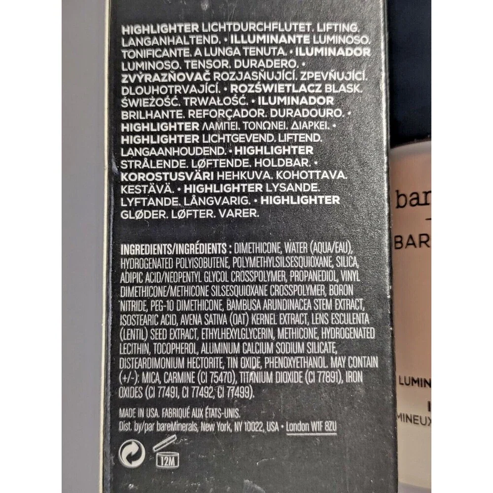Bareminerals BarePro Glow Liquid Highlighter Fierce Luminous Lifting 16hr BNIB